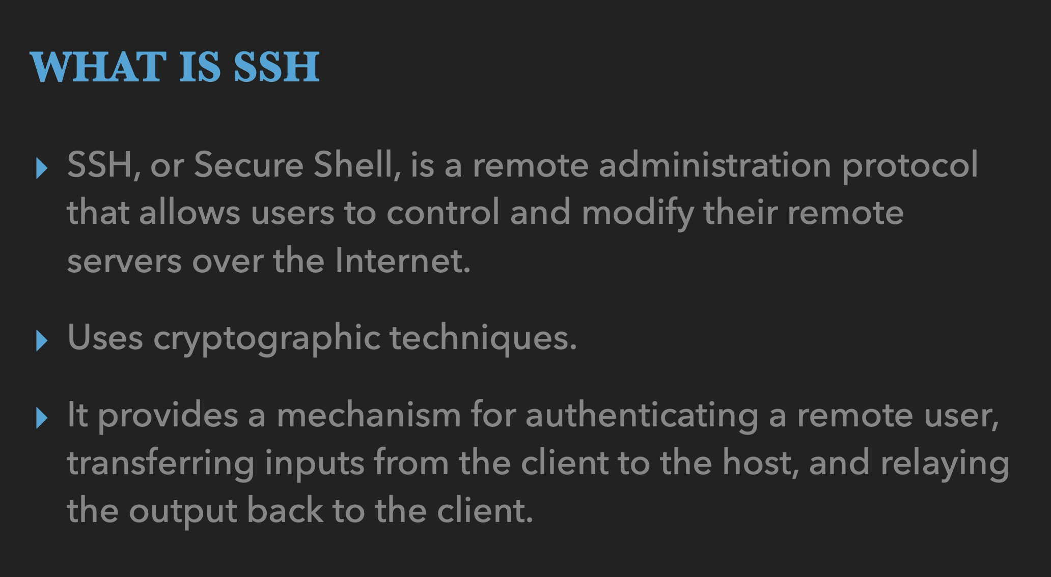 ssh